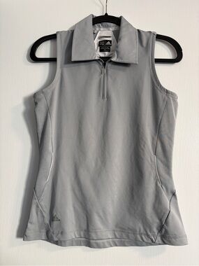 Adidas S/P grey sleeveless golf polo